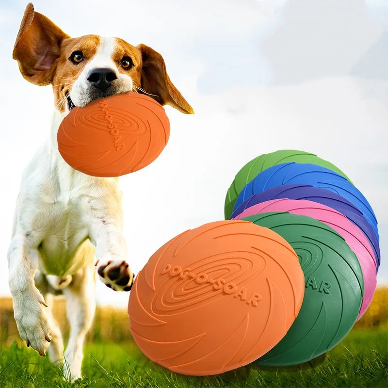Silicone Flying Saucer Toy for Dogs & Cats – Chew-Resistant Frisbee