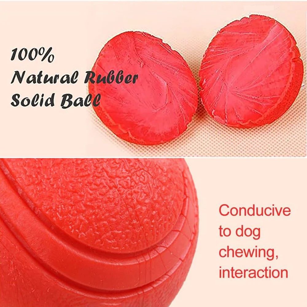Rubber Bite & Fetch Ball for Dogs – Durable Chew Toy for Teeth Cleaning