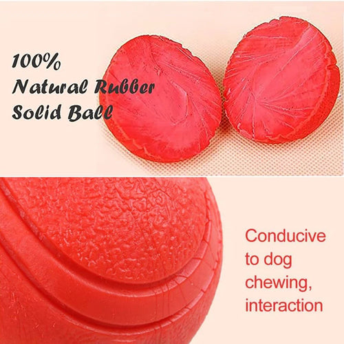 Rubber Bite & Fetch Ball for Dogs – Durable Chew Toy for Teeth Cleaning