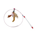 Interactive Feather Wand Cat Toy — Teaser Stick with Bell for Kittens & Cats