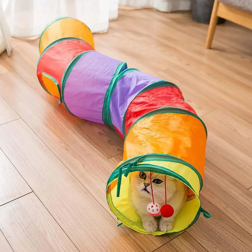 Foldable Cat Tunnel Toy — Interactive Play Tube for Indoor Cats