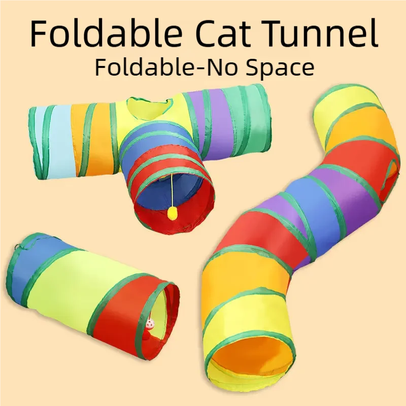 Foldable Cat Tunnel Toy — Interactive Play Tube for Indoor Cats