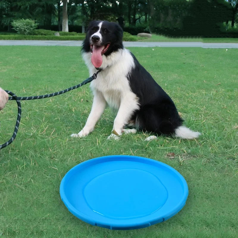 Silicone Flying Saucer Toy for Dogs & Cats – Chew-Resistant Frisbee
