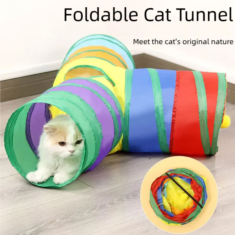 Foldable Cat Tunnel Toy — Interactive Play Tube for Indoor Cats