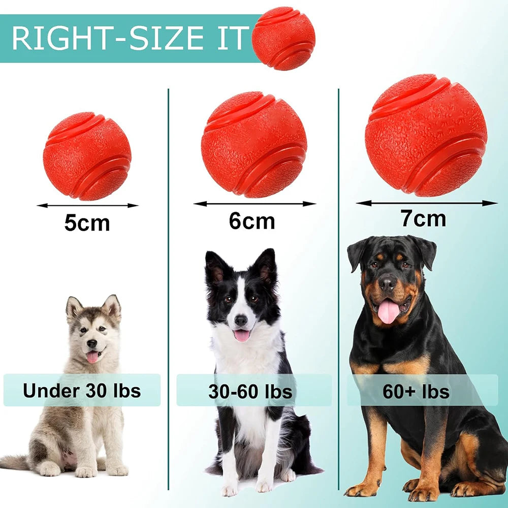 Rubber Bite & Fetch Ball for Dogs – Durable Chew Toy for Teeth Cleaning