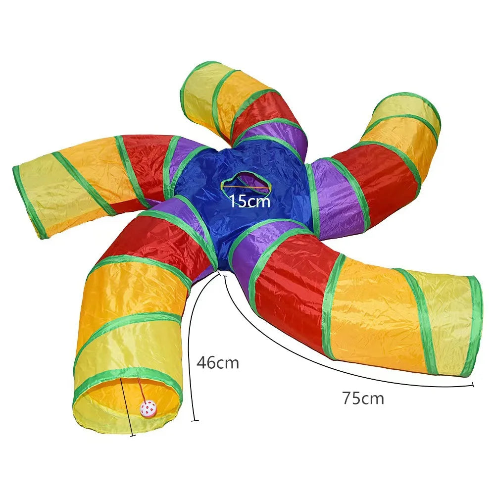 Foldable Cat Tunnel Toy — Interactive Play Tube for Indoor Cats