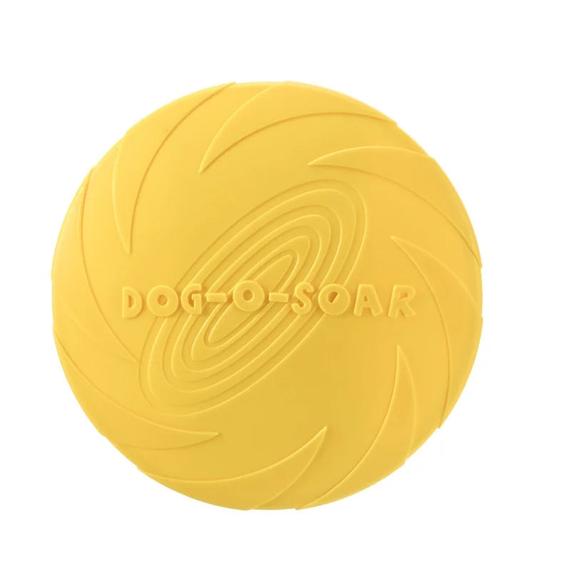 Silicone Flying Saucer Toy for Dogs & Cats – Chew-Resistant Frisbee