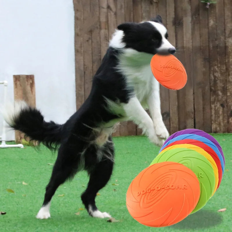 Silicone Flying Saucer Toy for Dogs & Cats – Chew-Resistant Frisbee