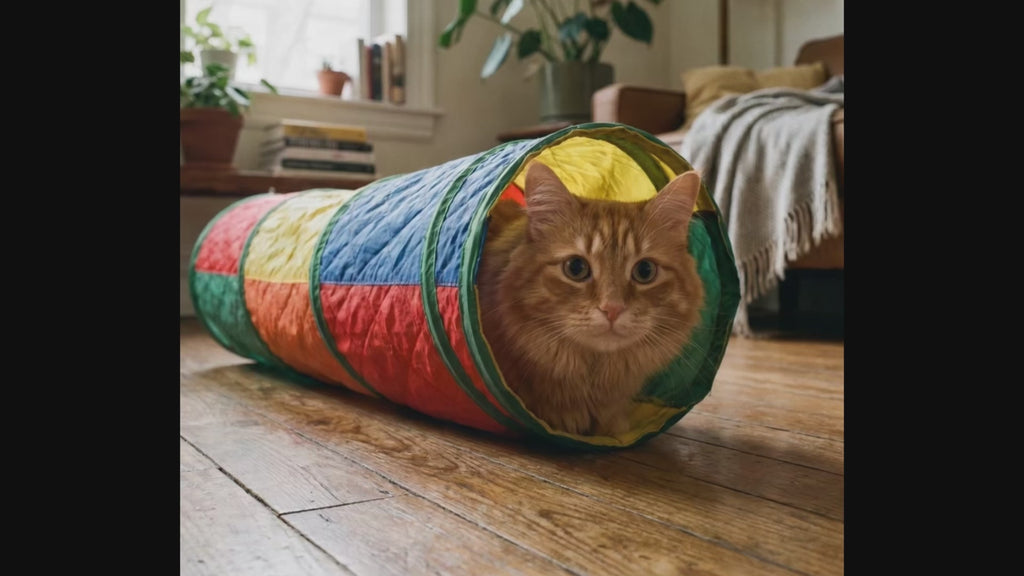 Foldable Cat Tunnel Toy — Interactive Play Tube for Indoor Cats